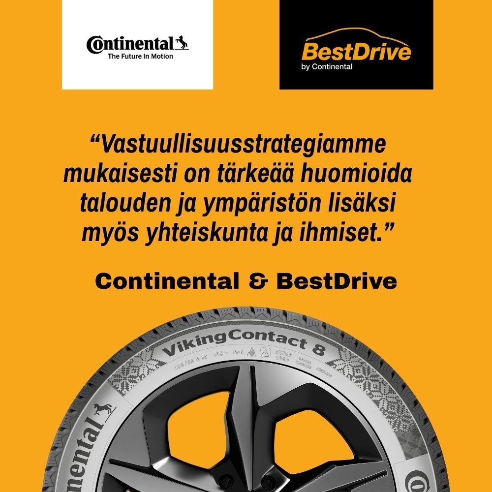 Continental & BestDrive vastuullisuusteko